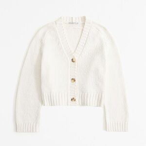 Abercrombie and Fitch Cream Button-Up Cardigan